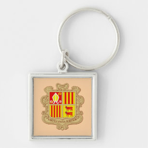 Llavero Escudo de Andorra Principado Co-Histórico