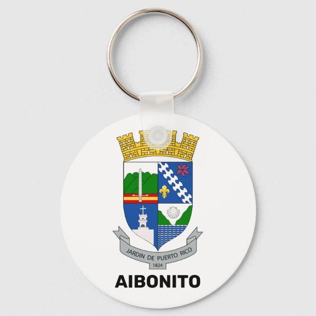 Llavero Escudo de armas - Aibonito, Puerto Rico (Anverso)