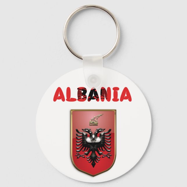 Llavero Escudo de armas de Albania (Anverso)
