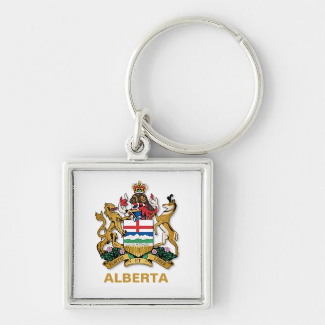 Llavero Escudo de armas de Alberta (Frente)