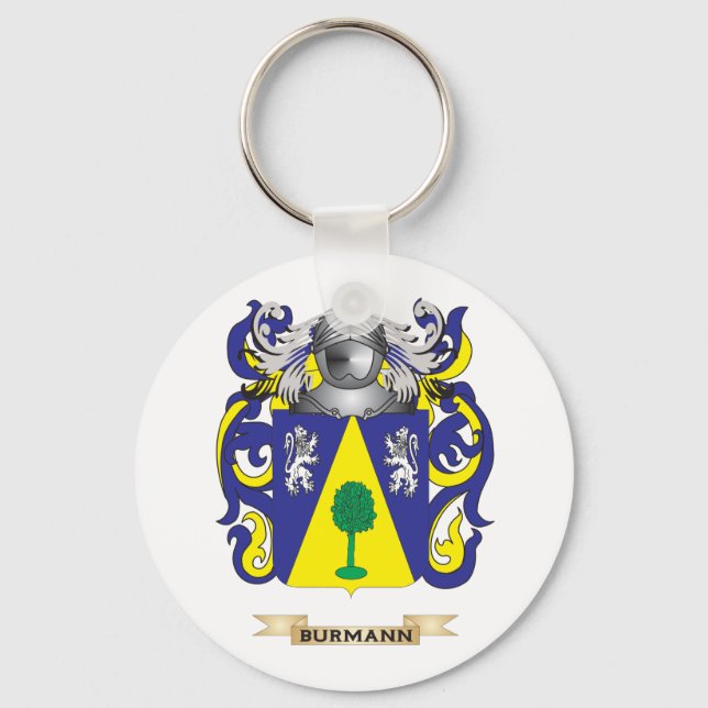 Llavero Escudo de armas de Burmann (escudo familiar) (Anverso)