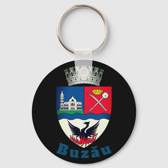 Llavero Escudo de armas de Buzău, Keychain de Rumania (Anverso)