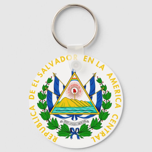 Llavero Escudo de armas de El Salvador (Anverso)