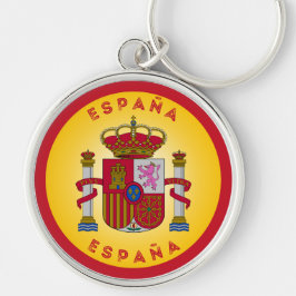 Llavero Escudo de Armas de España en Forma de Círculo