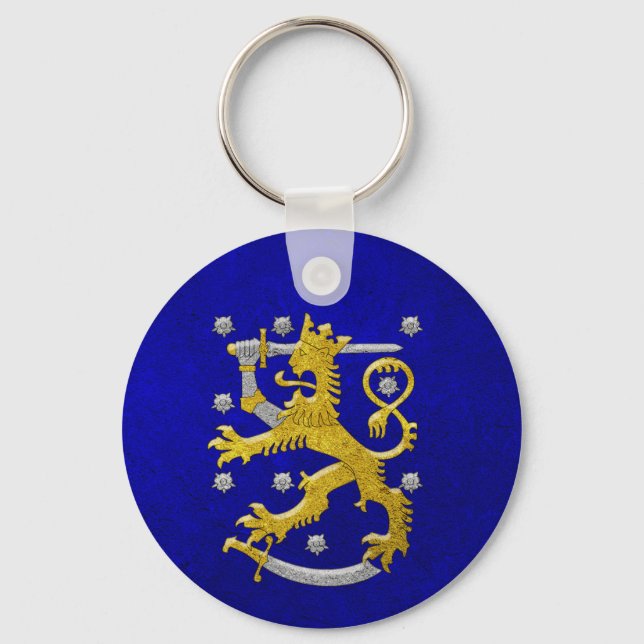 Llavero Escudo de armas de Finlandia (Reverso )