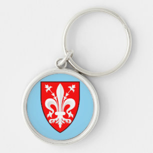 Llavero Escudo de Armas de Florencia Lirio Florentino Rojo