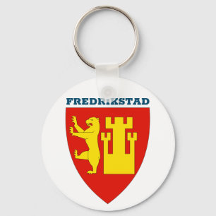 Llavero Escudo de armas de Fredrikstad, Keychain de Norueg