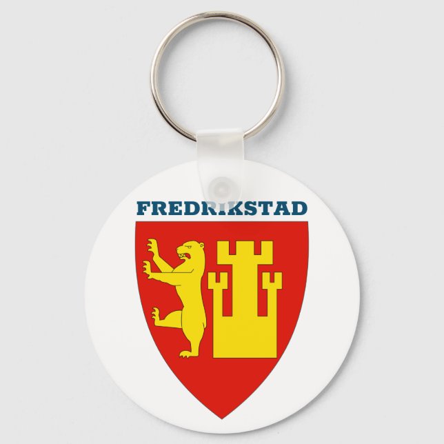 Llavero Escudo de armas de Fredrikstad, Keychain de Norueg (Anverso)