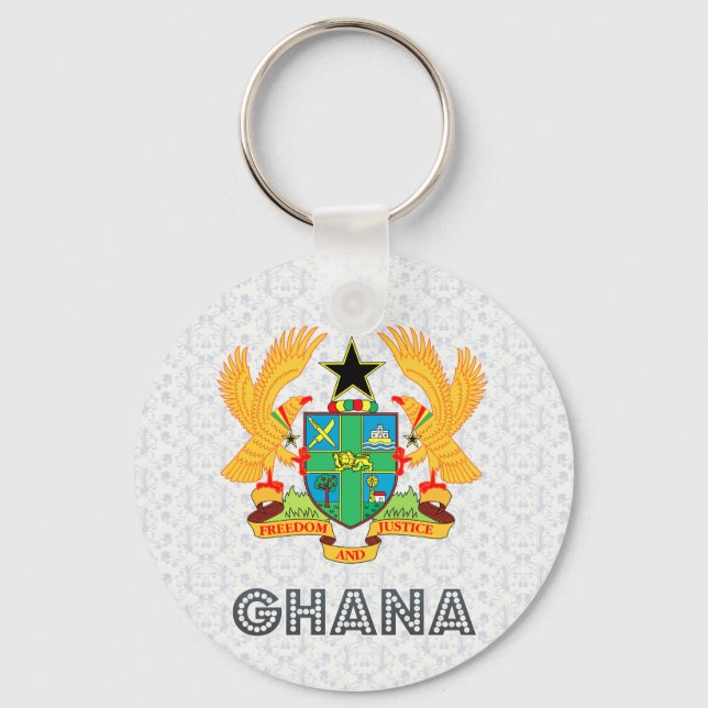 Llavero Escudo de armas de Ghana (Anverso)