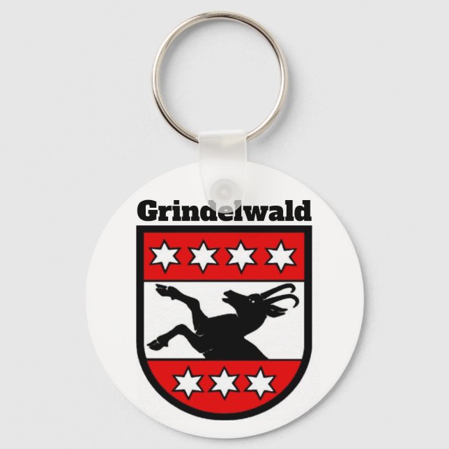Llavero Escudo de armas de Grindelwald, Suiza (Anverso)