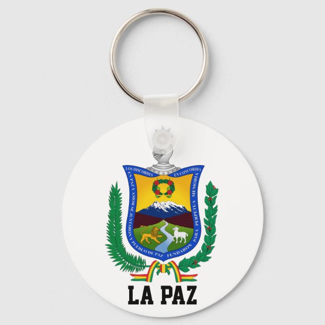 Llavero Escudo de Armas de La Paz, Bolivia (Anverso)