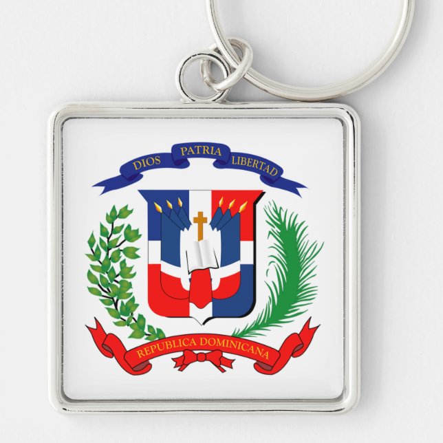 Llavero Escudo de armas de la República Dominicana (Frente)