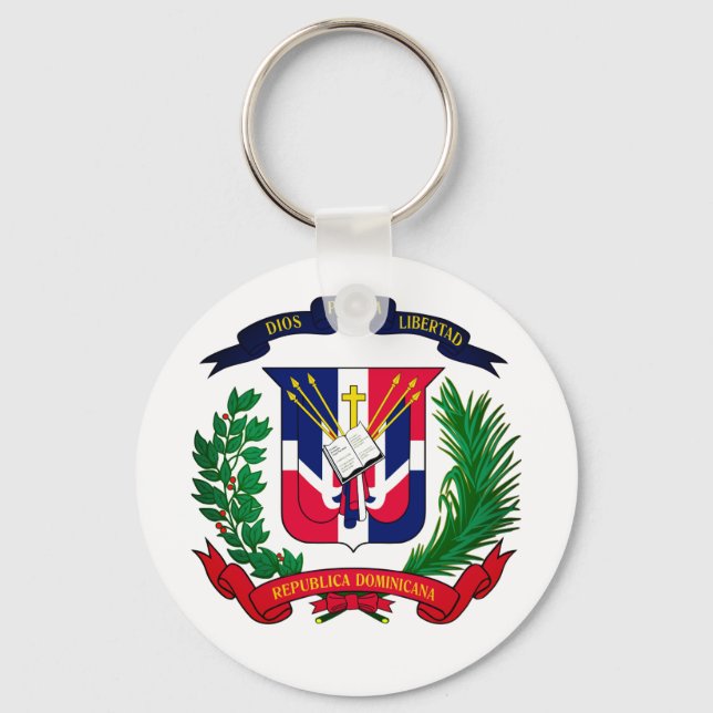Llavero Escudo de armas de la República Dominicana (Anverso)