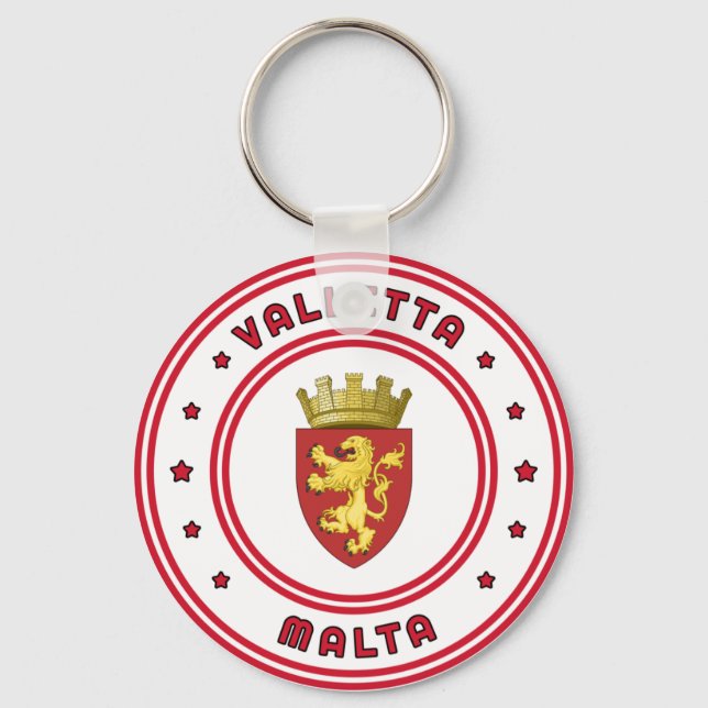 Llavero Escudo de armas de La Valeta, Malta (Anverso)