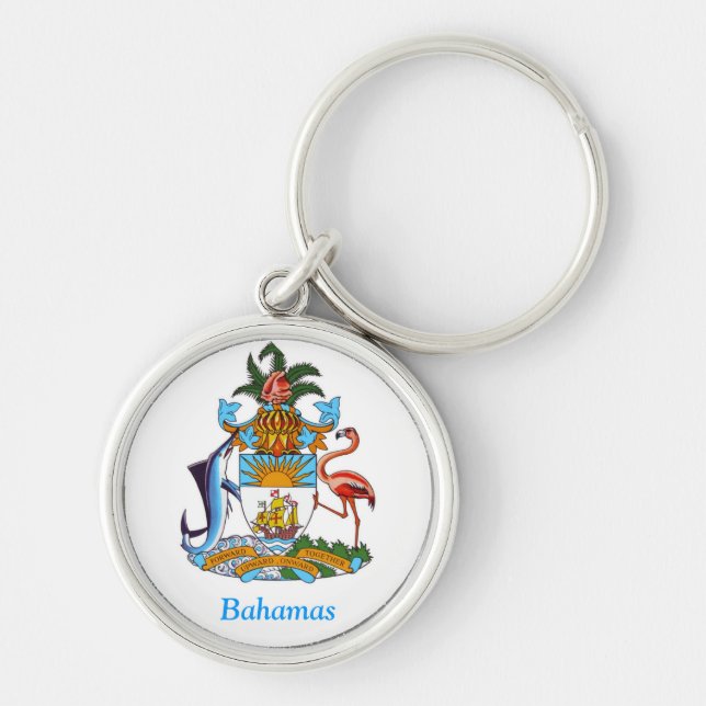 Llavero Escudo de armas de las Bahamas (Frente)