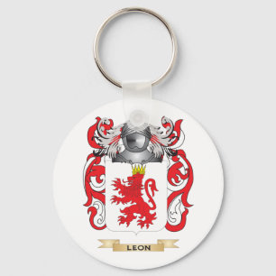 Llavero Escudo de armas de León (escudo de la familia)
