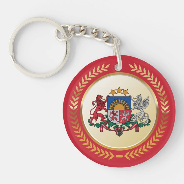 Llavero Escudo de armas de Letonia (Frente)