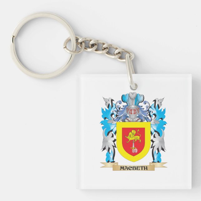 Llavero Escudo de armas de Macbeth - Cielo familiar (Frente)