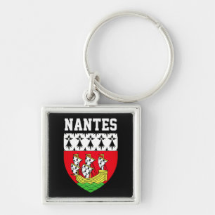 Llavero Escudo de armas de Nantes, cadena clave francesa