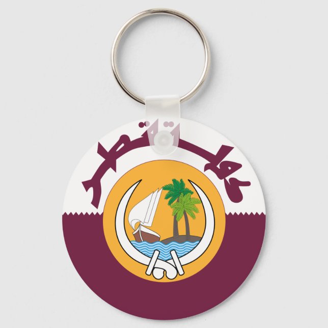 Llavero escudo de armas de qatar (Anverso)