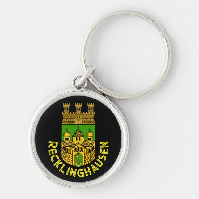 Llavero Escudo de armas de Recklinghausen, Alemania (Frente)