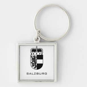 Llavero Escudo de Armas de Salzburgo Arte Monocromo Refina