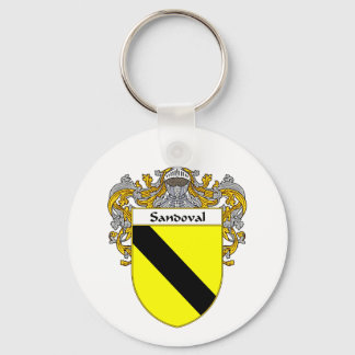 Llavero Escudo de armas de Sandoval (Mantled)