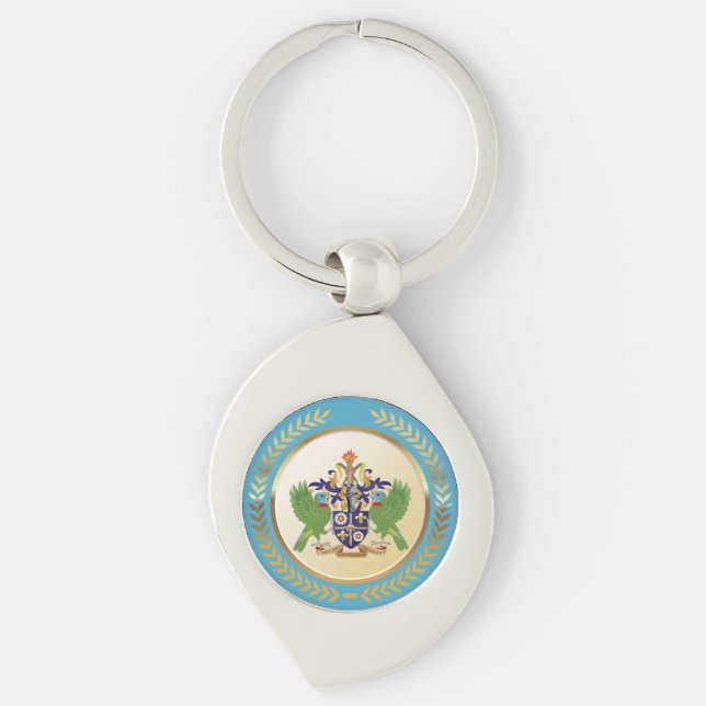 Llavero Escudo De Armas De Santa Lucía (Anverso)