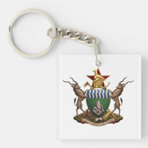 Llavero Escudo de armas de Zimbabwe símbolo emblema bander