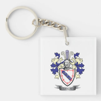 Llavero Escudo de armas del escudo de la familia de Leslie