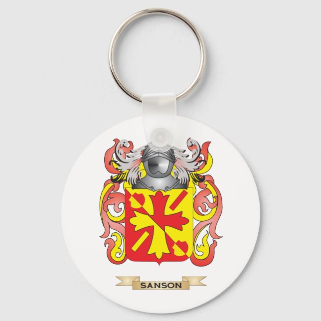 Llavero Escudo de armas Sanson (escudo familiar) (Anverso)