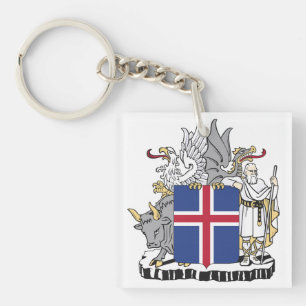 Llavero escudo de armas símbolo emblema bandera de Islandi