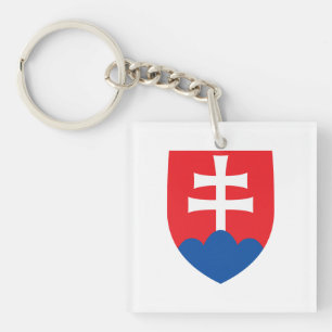 Llavero escudo de armas símbolo emblema cruz del país eslo