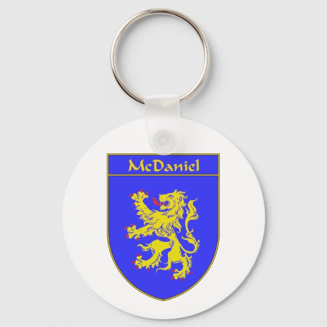 Llavero Escudo de armas y escudo familiar McDaniel (Anverso)