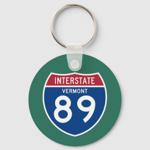 Llavero Escudo de autopista interestatal Vermont VT I-89 -