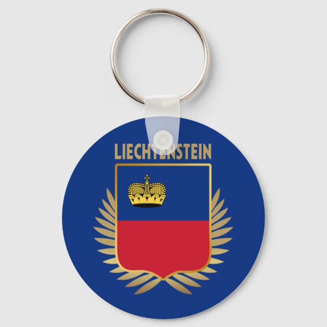 Llavero Escudo de bandera de Liechtenstein (Anverso)
