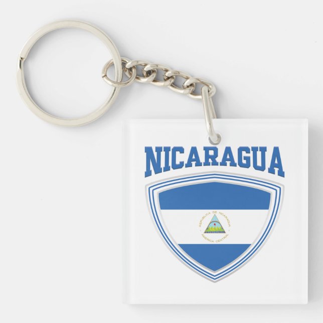 Llavero Escudo de Bandera de Nicaragua (Frente)