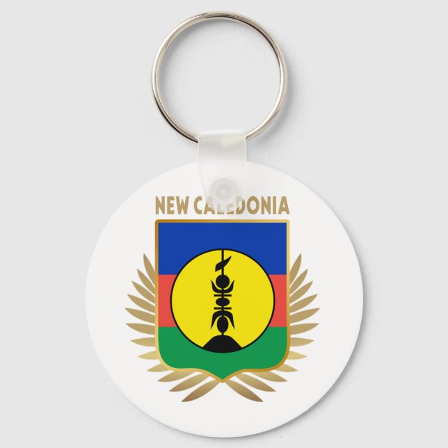 Llavero Escudo de bandera de Nueva Caledonia (Anverso)