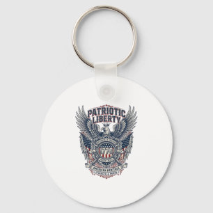 Llavero Escudo de batalla patriótico 1776 Símbolo inspirad