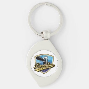 Llavero Escudo de Brooklyn y diseño Swoosh