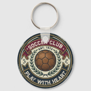Llavero Escudo de Club de Fútbol Retro Vintage Distorsiona