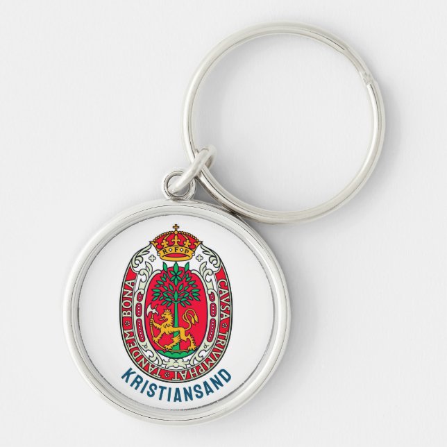 Llavero Escudo de Kristiansand, NORUEGA (Frente)