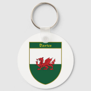 Llavero Escudo de la bandera de Davies Galés