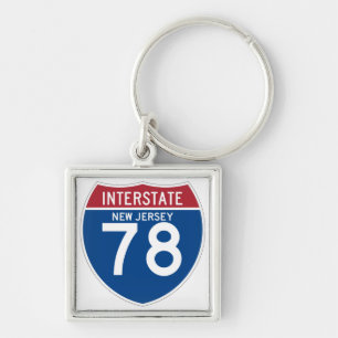Llavero Escudo de la carretera nacional de New Jersey NJ