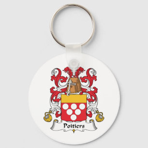 Llavero Escudo de la familia de Poitiers