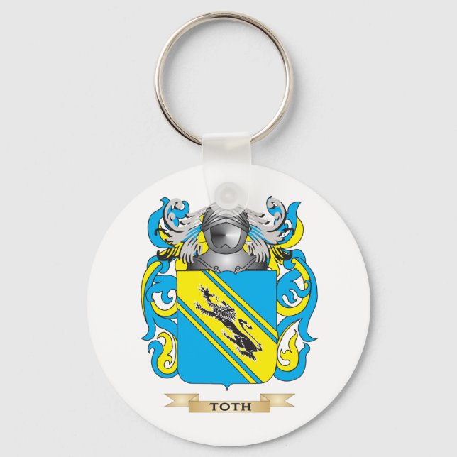 Llavero Escudo de la familia Toth (escudo de armas) (Anverso)