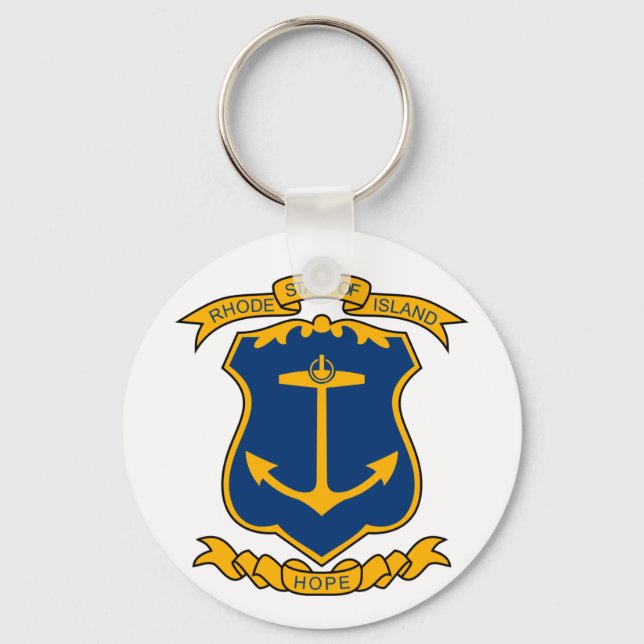 Llavero Escudo de Rhode Island Keychain (Anverso)