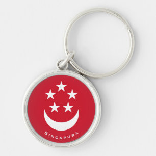 Llavero Escudo de Singapur con nombre añadido