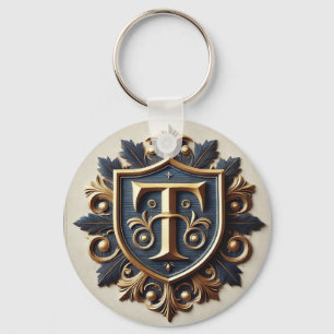 Llavero Escudo heráldico elegante y ornamentado