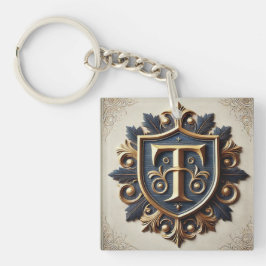 Llavero Escudo heráldico ornamentado elegante